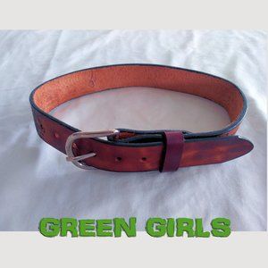 Toddler LEATHER Belt handmade Fishing trout Boat